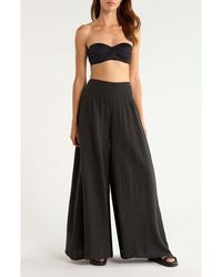 Elan - Smocked Waist Cover-Up Palazzo Pants - Lyst