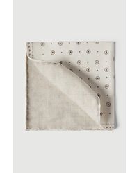 Brunello Cucinelli - Silk Pocket Square With Geometric Design - Lyst