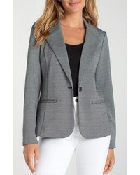 Liverpool Los Angeles - Check One-Button Blazer - Lyst