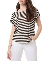 Jones New York - Stripe Cuff Sleeve T-shirt - Lyst