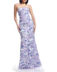 Dress the Population - Sheridan Sequin Strapless Mermaid Gown - Lyst