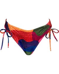 Kitty and Vibe - Ruched Tie Bikini Bottoms With Medium Coverage - Lyst