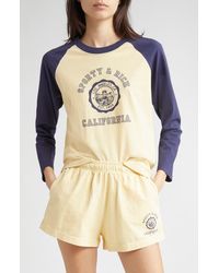 Sporty & Rich - California Emblem Graphic Baseball T-Shirt - Lyst