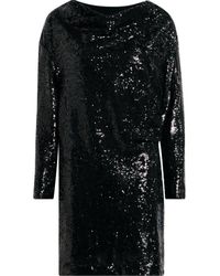 BOSS - Ebiba Sequin Long Sleeve Dress - Lyst