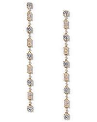 Nadri - Everleigh Cubic Zirconia Linear Drop Earrings - Lyst