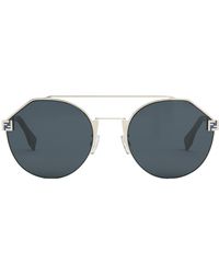 Fendi - The Sky 55mm Round Sunglasses - Lyst