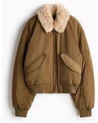 H&M - Collared Bomber Jacket - Lyst