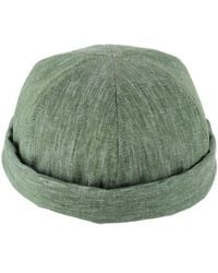 Wigéns - Denim Linen Docker Cap - Lyst