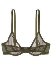 CUUP - The Plunge Underwire Sheer Mesh Bra - Lyst