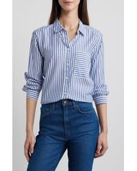 Beach Lunch Lounge - Candy Stripe Cotton Blend Button-Up Shirt - Lyst