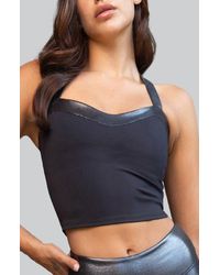 Heroine Sport - Nova Metallic Trim Longline Sports Bra - Lyst