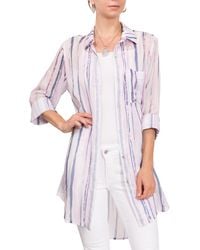 EVERYDAY RITUAL - Rick Floral Cotton & Silk Blend Sleep Shirt - Lyst