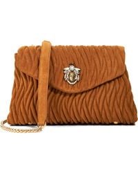 Dune - Darling Matelassé Suede Crossbody Bag - Lyst