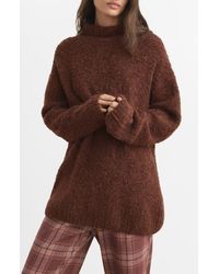 Mango - Bouclé Turtleneck Sweater - Lyst