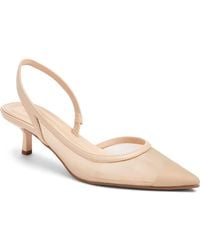 Open Edit - Corina Half D'Orsay Kitten Heel Slingback Pump - Lyst
