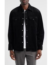 NN07 - Ricky 50004 Organic Cotton Corduroy Snap-Up Western Shirt Jacket - Lyst