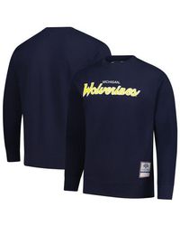 Mitchell & Ness - Michigan Wolverines Elite Script Pullover Sweatshirt - Lyst