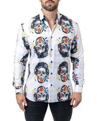 Maceoo - Fibonacci Stretchskullpuppet Performance Button-Up Shirt - Lyst