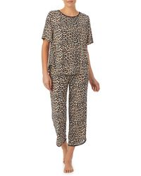 Kate Spade - Animal Print Crop Pajamas - Lyst