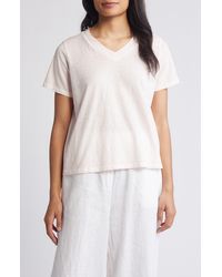 Eileen Fisher - Organic Cotton V-neck T-shirt - Lyst