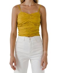 Endless Rose - Shirred Cotton Tank Top - Lyst