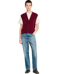 Sandro - Two-Tone Wool And Cashmere Sweater - Lyst