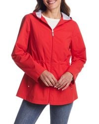 Gallery - Water Resistant Hooded Raincoat - Lyst
