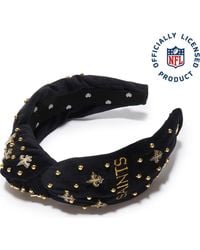 Lele Sadoughi - New Orleans Saints Embellished Knotted Headband - Lyst