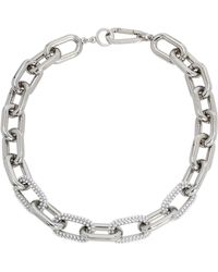AllSaints - Imitation Pearl Link Collar Necklace - Lyst