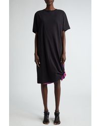 Dries Van Noten - Oversize Asymmetric T-shirt Dress - Lyst