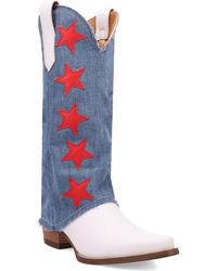 Dingo - Glory Days Denim Star Appliqué Western Boot - Lyst
