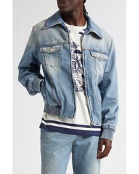 Balmain - Monogram Lined Denim Jacket - Lyst