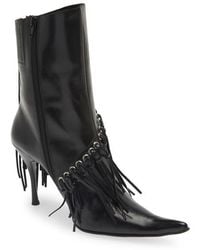 Jeffrey Campbell - Benefits Fringe Pointed Toe Boot - Lyst