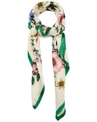 Mango - Floral Print Scarf - Lyst