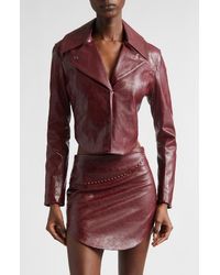 DIESEL - G-Ameck Faux Leather Crop Jacket - Lyst