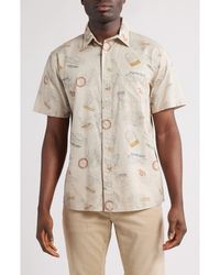 Pendleton - Shoreline National Park Print Short Sleeve Cotton Button-Up Shirt - Lyst