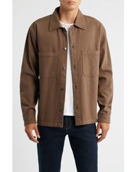 FRAME - Textured Terry Double Pocket Overshirt - Lyst