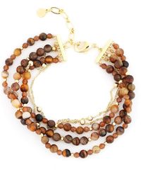 Panacea - Tiger's Eye Multistrand Bracelet - Lyst