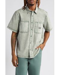Dickies - Newington Acid Wash Short Sleeve Cotton Button-up Shirt - Lyst