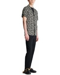Balmain - Pyjama Shirt With Monogrammed Print - Lyst