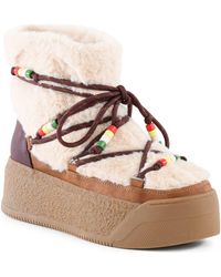 BC Footwear - Sitka Faux Shearling Platform Bootie - Lyst