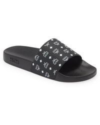 MCM - Monogram Slide Sandal - Lyst