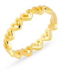 Kiara by Ki-Ele - Dainty Forever Hearts Band Ring - Lyst