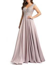 Mac Duggal - Embellished Sleeveless Evening Dress - Lyst