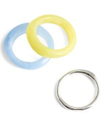 Madewell - Set Of 3 Sculptural Resin Stacking Rings - Lyst