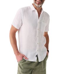 Faherty - Laguna Short Sleeve Linen Button-up Shirt - Lyst