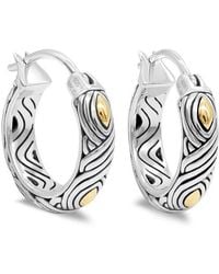 DEVATA - 20Mm Woven Hoop Earrings - Lyst