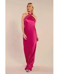 Rewritten - Roma Halter Neck Dress - Lyst
