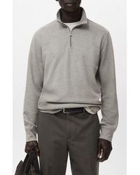 Mango - Regular Fit Quarter Zip Pullover - Lyst