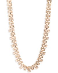 Nordstrom - Chunky Geometric Cubic Zirconia Chain Necklace - Lyst
